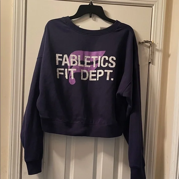 Fabletics Navy Sweatshirt with Logo - Picture 1 of 4
